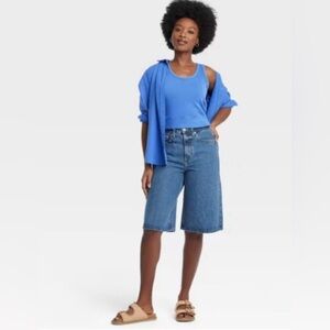 Women's High-Rise Long Denim Shorts - Universal Thread